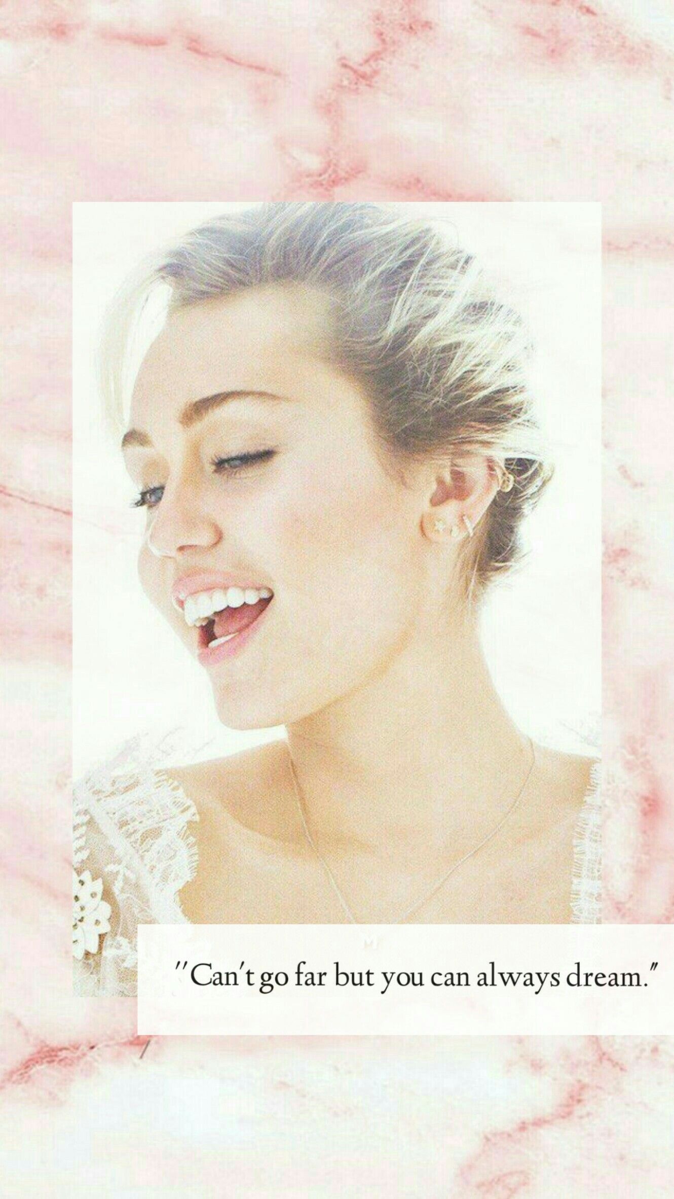 Ritratto Miley Cyrus con citazione, 1330x2364 Full HD Verticale, Smartphone