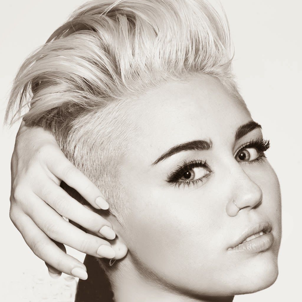 Miley Cyrus ritratto bianco e nero, 1024x1024 HD, PC
