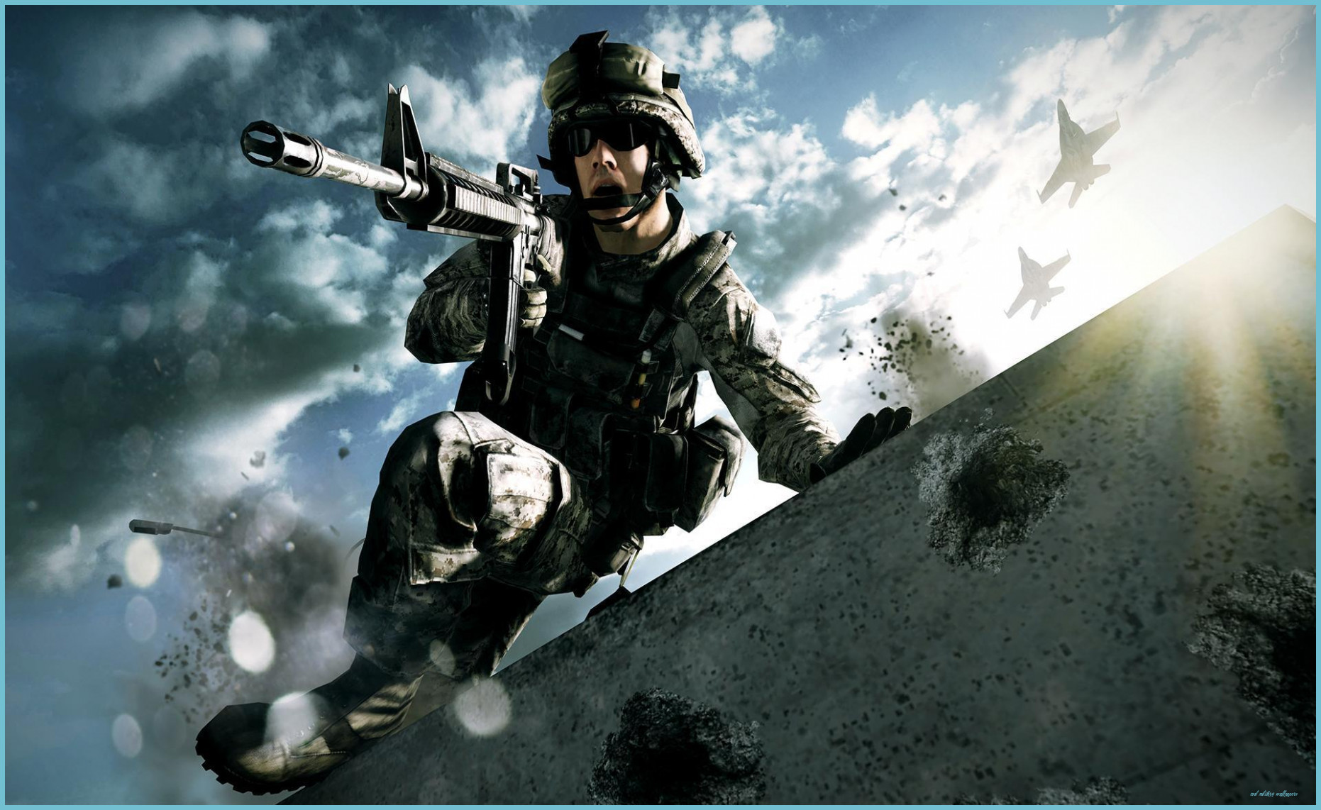 Soldato con fucile in azione, 1862x1142 HD, PC