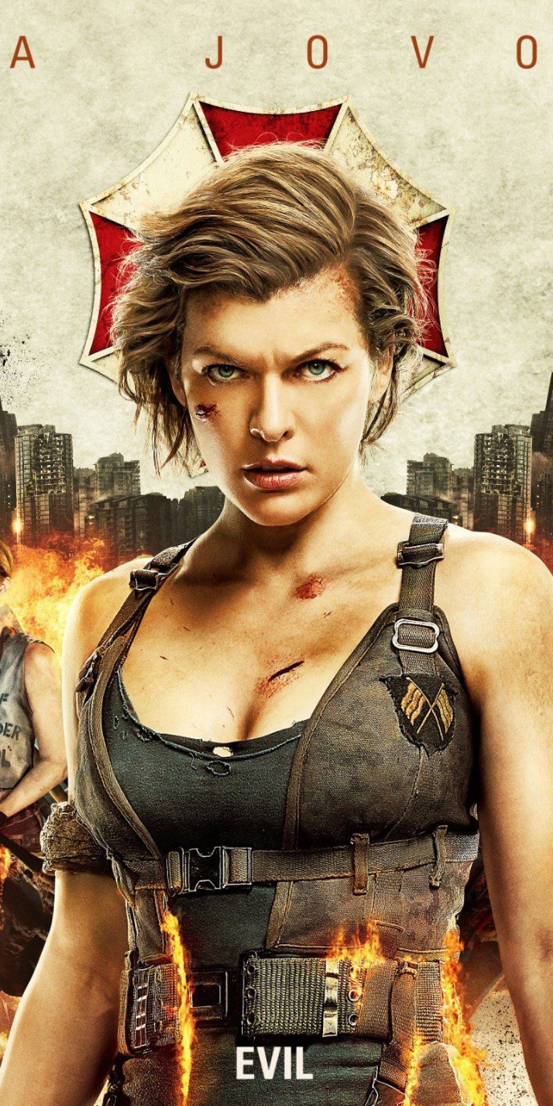Milla Jovovich, Resident Evil, 1080x2160 Full HD Verticale, iPhone
