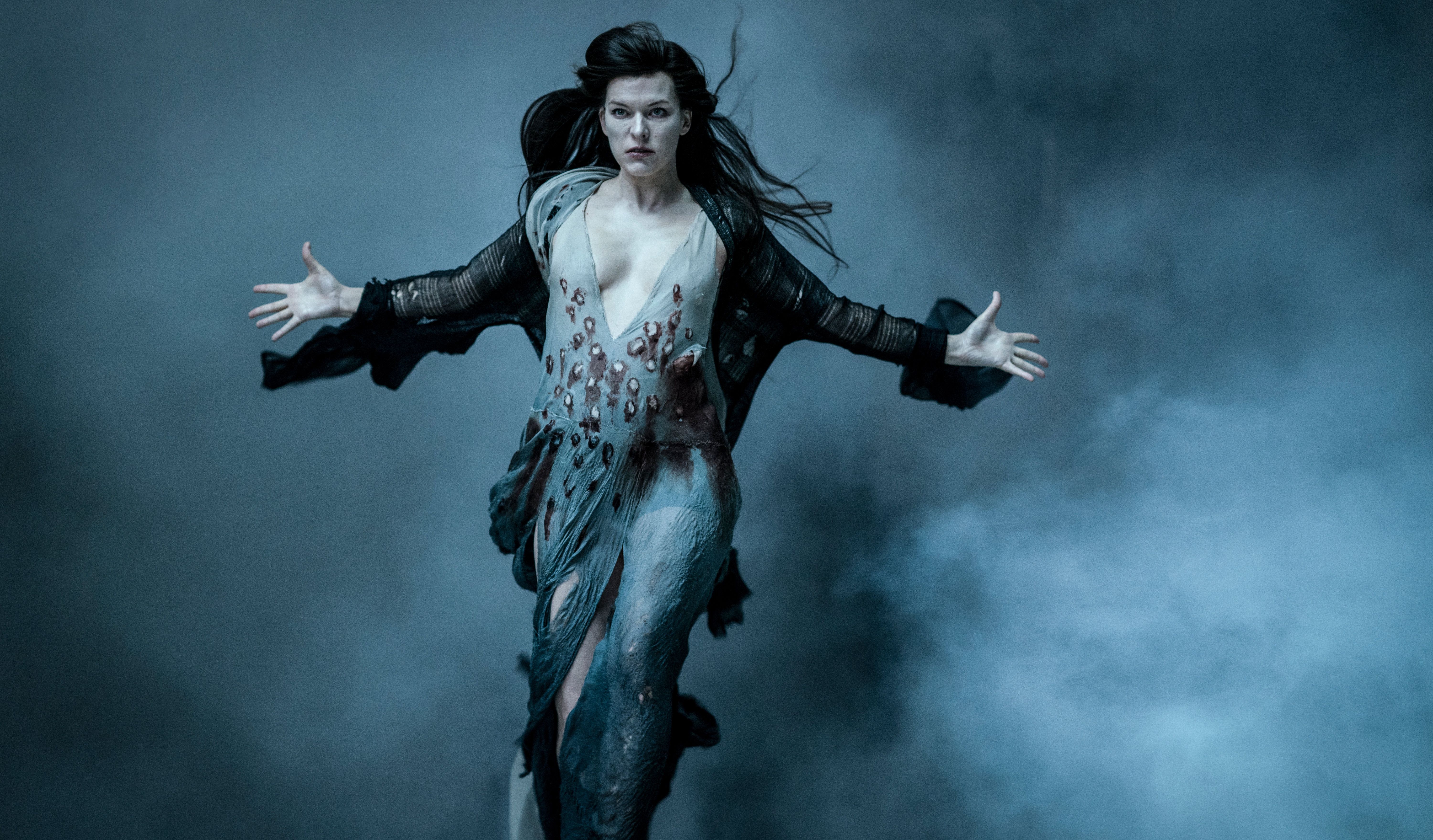 Milla Jovovich Blood Queen Hellboy, attrice, 6000x3517 4K Ultra HD, Monitor 4K