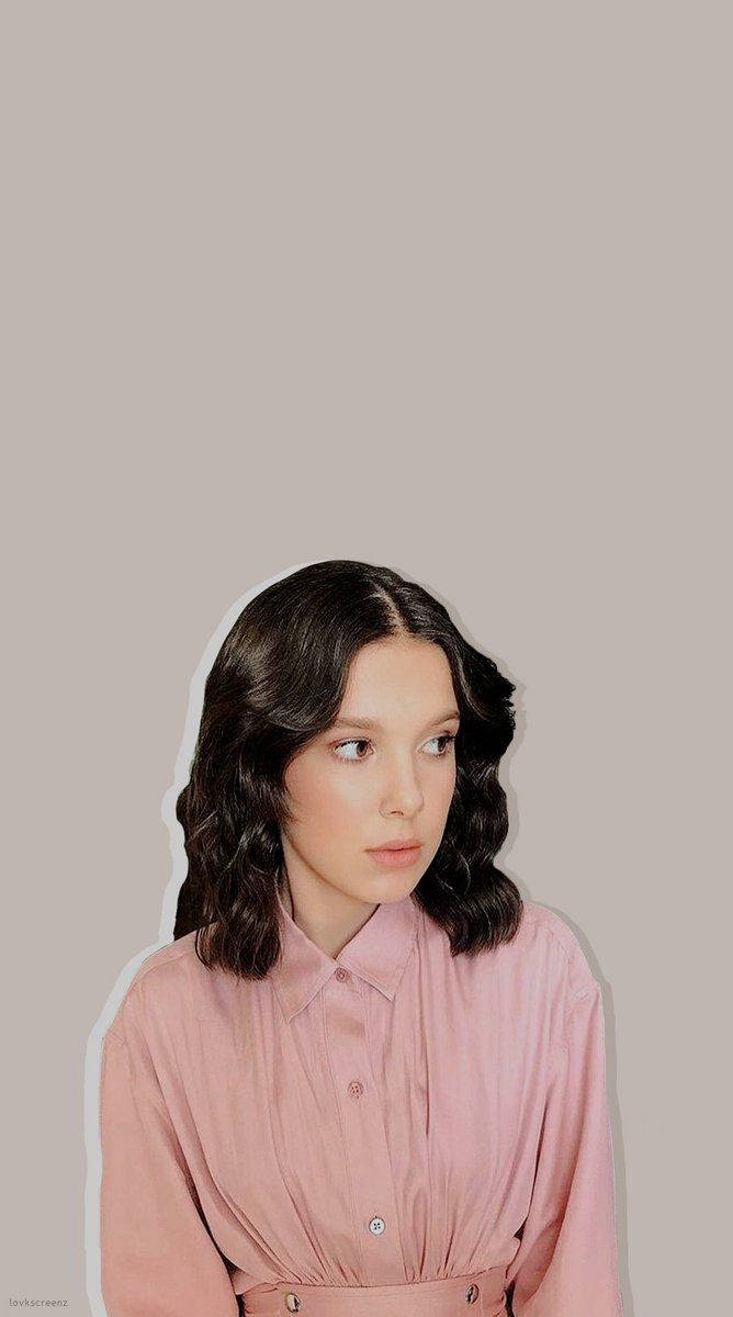 Millie Bobby Brown camicia rosa, 668x1200 Full HD Verticale, Smartphone