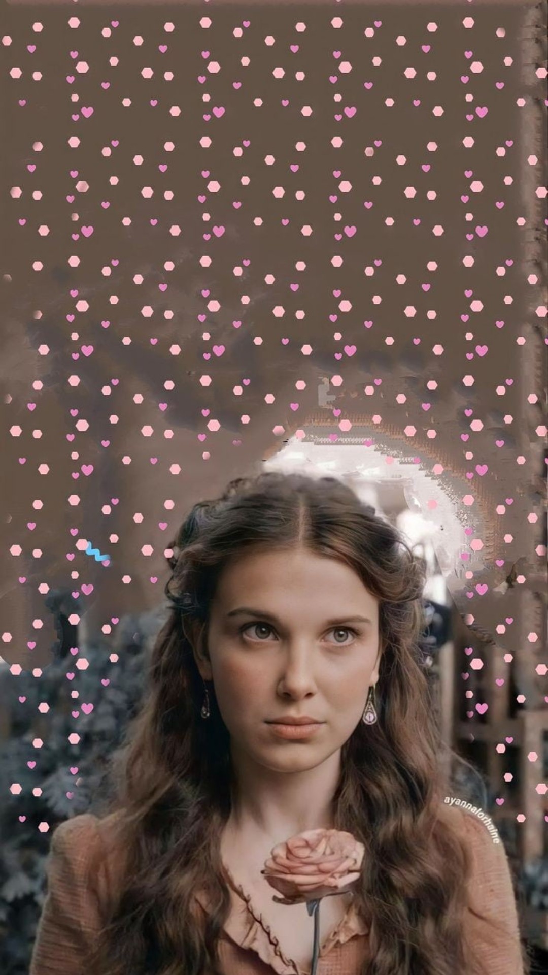 Ritratto donna con rosa, 1080x1920 Verticale, Telefono