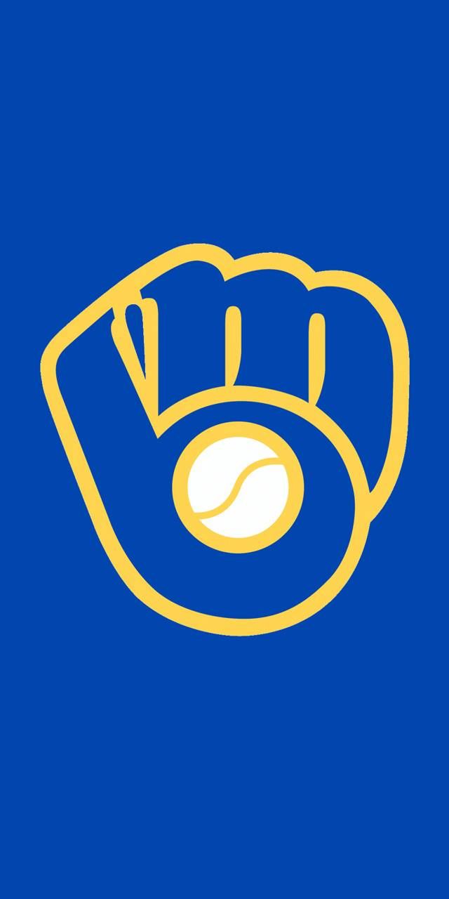 Logo guantone baseball Brewers, 640x1280 Full HD Verticale, iPhone Pro