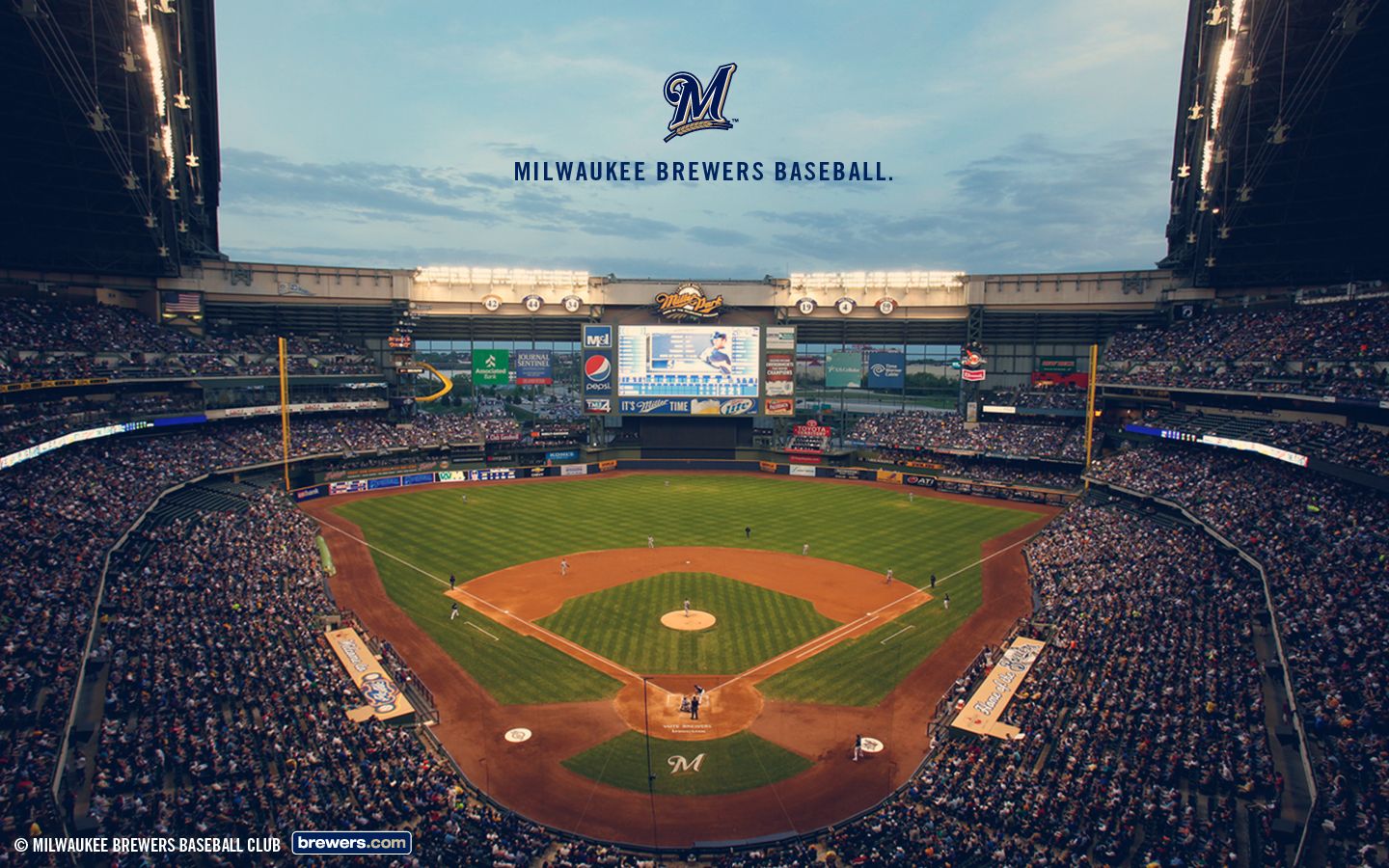 Logo Milwaukee Brewers baseball, 1440x1440 HD, Notebook Gaming