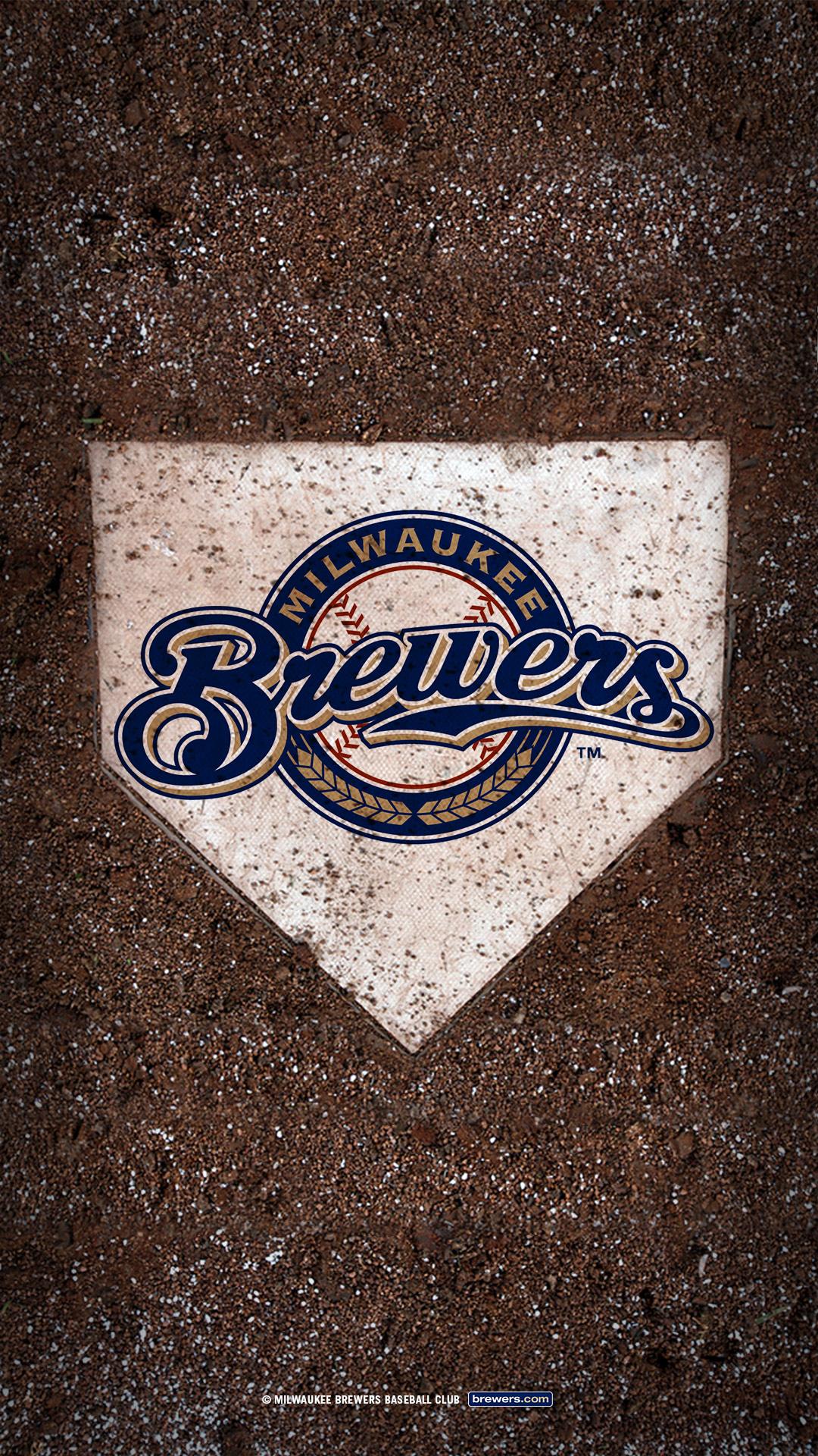 Logo Milwaukee Brewers su legno, 1920x1080 Full HD, PC Desktop