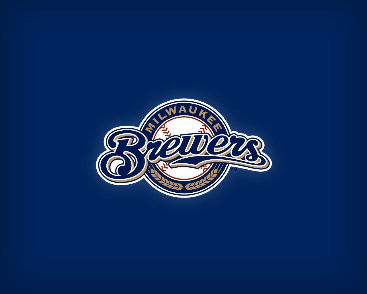 Logo Milwaukee Brewers su legno, 744x1392 Verticale, iPhone Pro