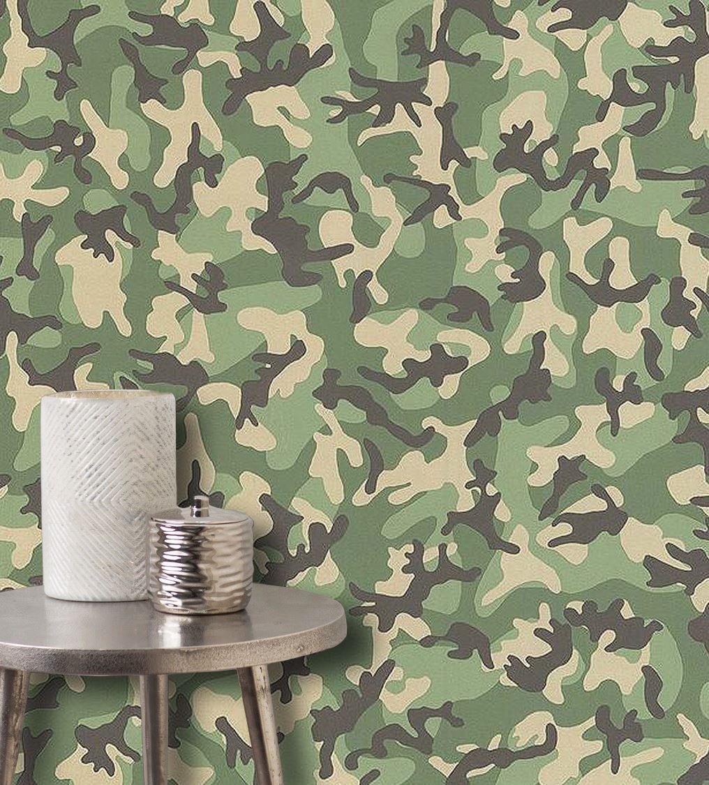 Carta da parati mimetica militare verde, 1016x1125 Verticale, Mobile