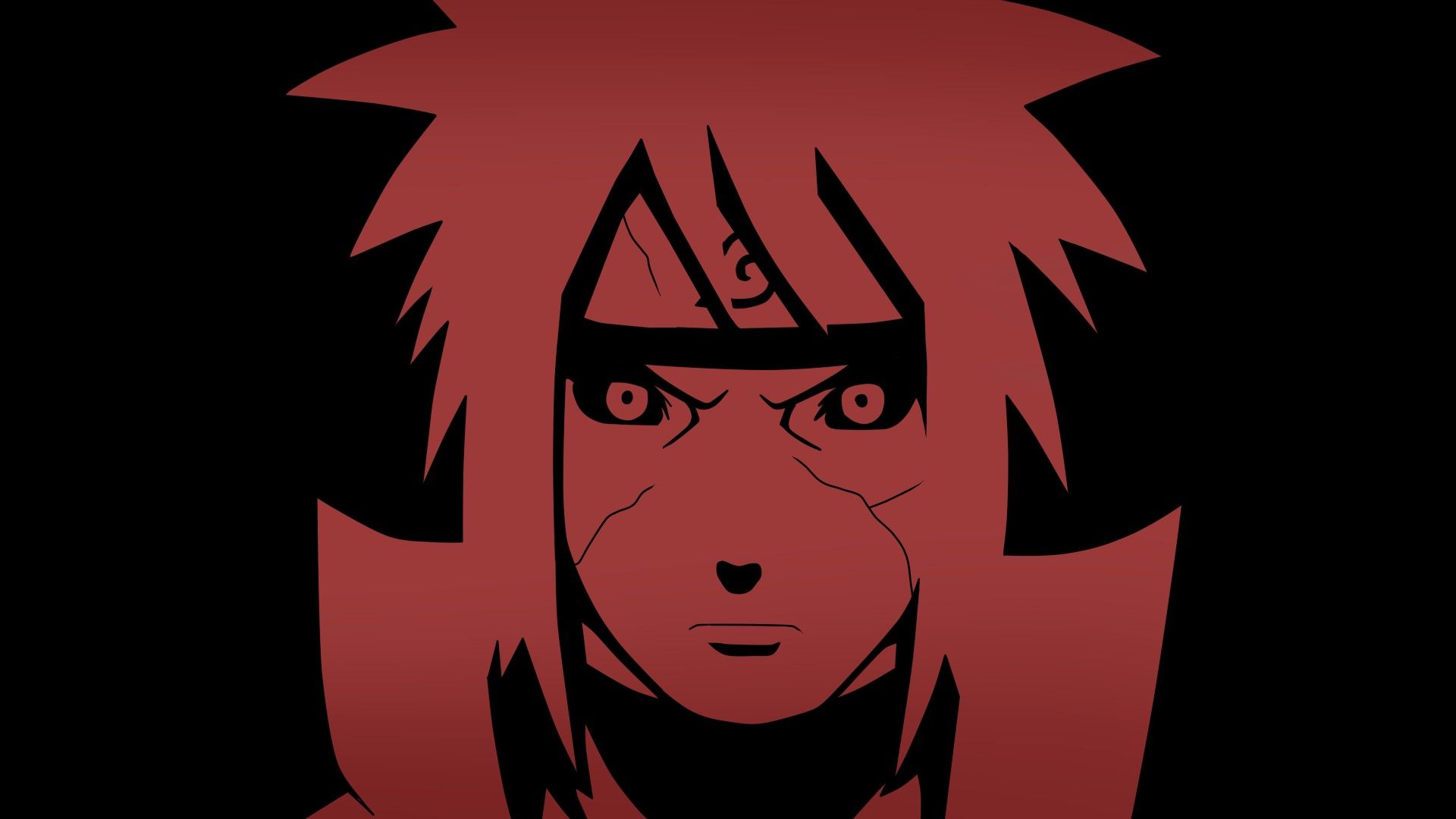 Minato Hokage silhouette rossa, 1920x1080 Full HD 1080p, Desktop