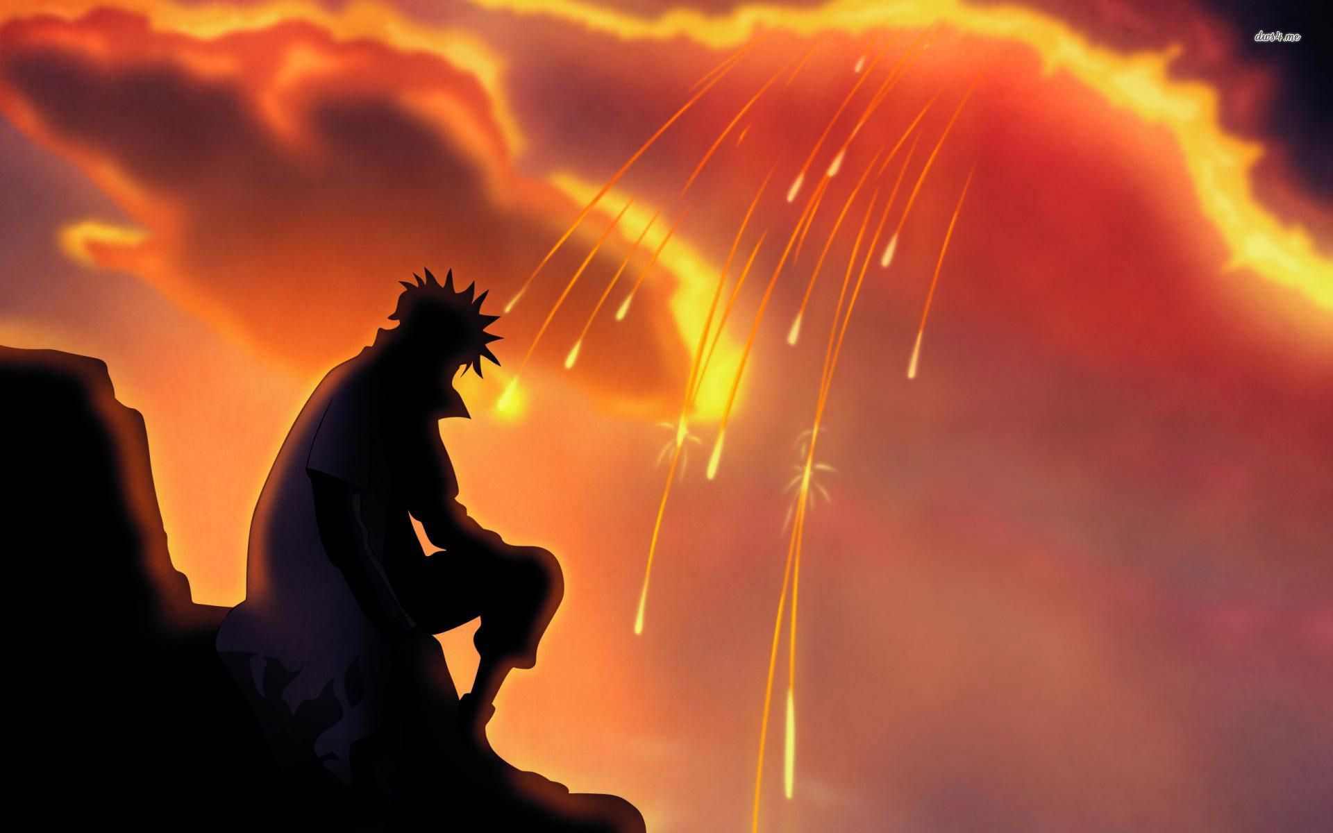 Minato Hokage silhouette tramonto, 1920x1200 Full HD+, iMac