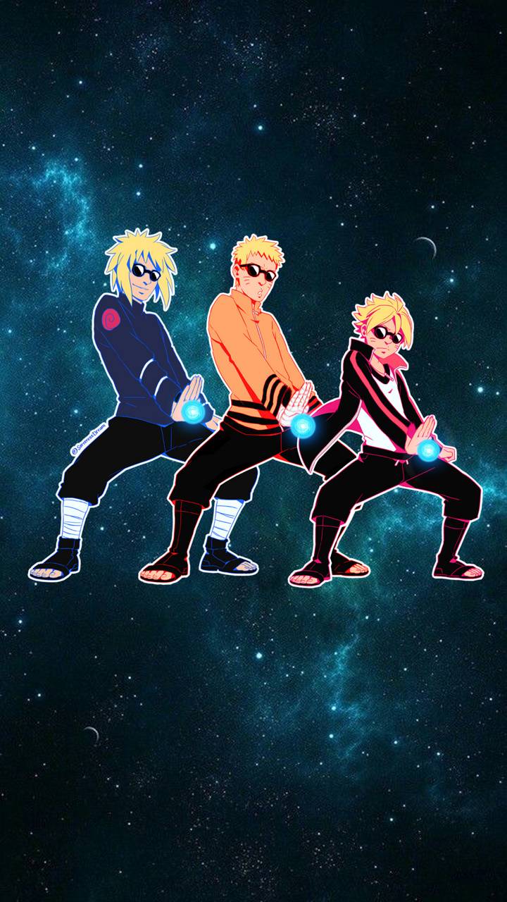 Minato e Naruto Hokage, 720x1280 Verticale, Mobile