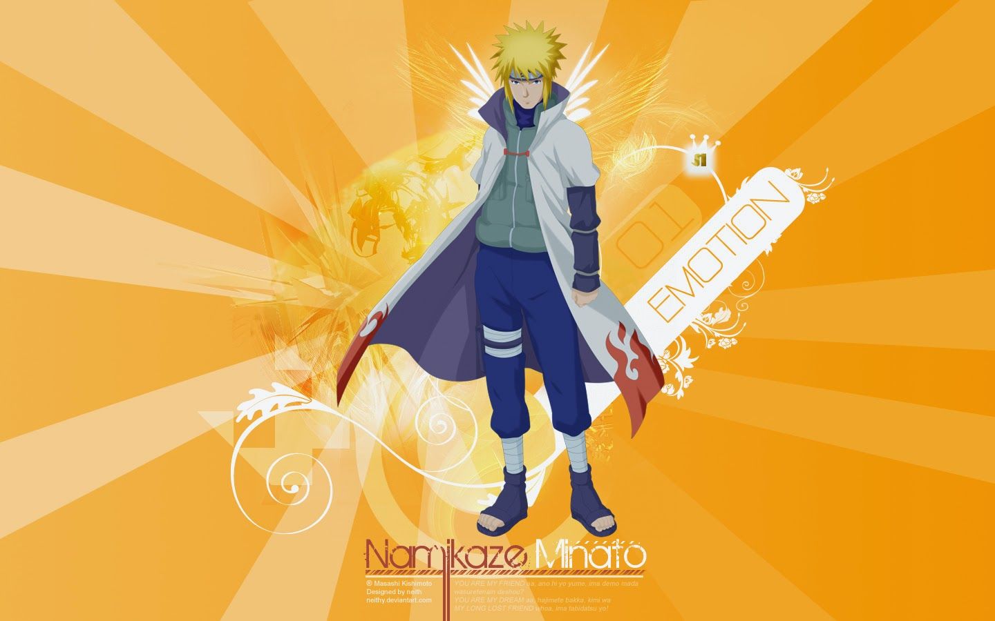 Minato Namikaze Naruto arancione, 1440x900 HD, Desktop