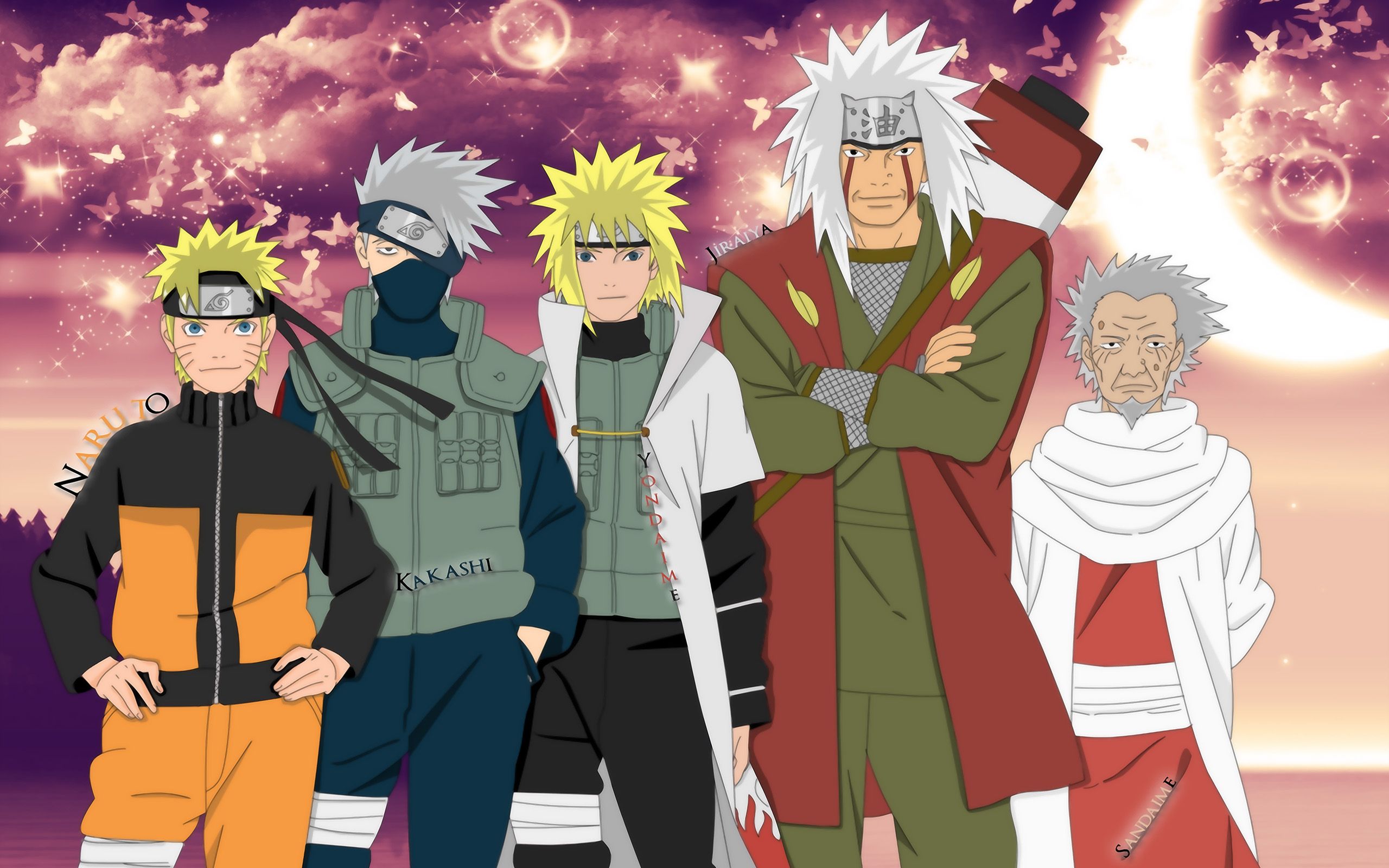 Minato Naruto Kakashi Jiraiya gruppo, 2560x1600 2K+, MacBook Pro