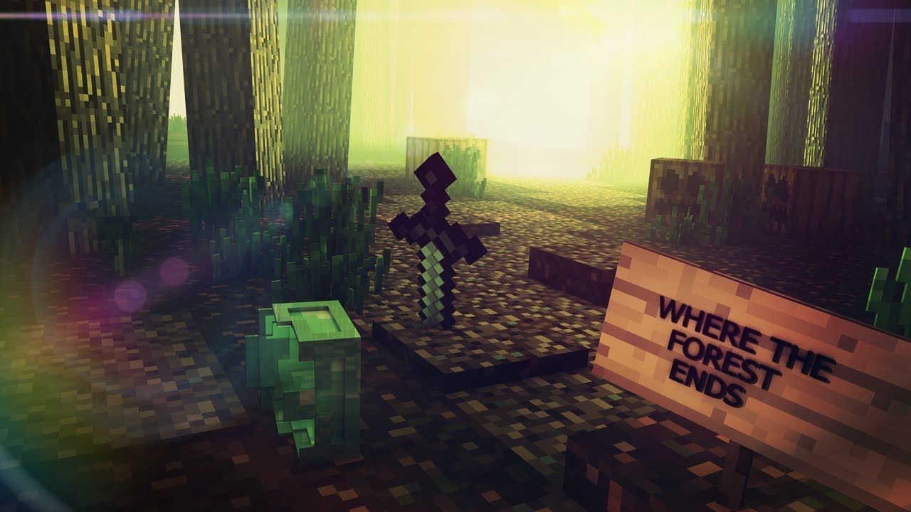 Minecraft foresta scena scura, 1280x720 HD, Desktop