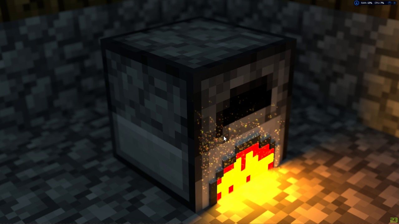 Fornace Minecraft accesa, 1280x720 720p, PC