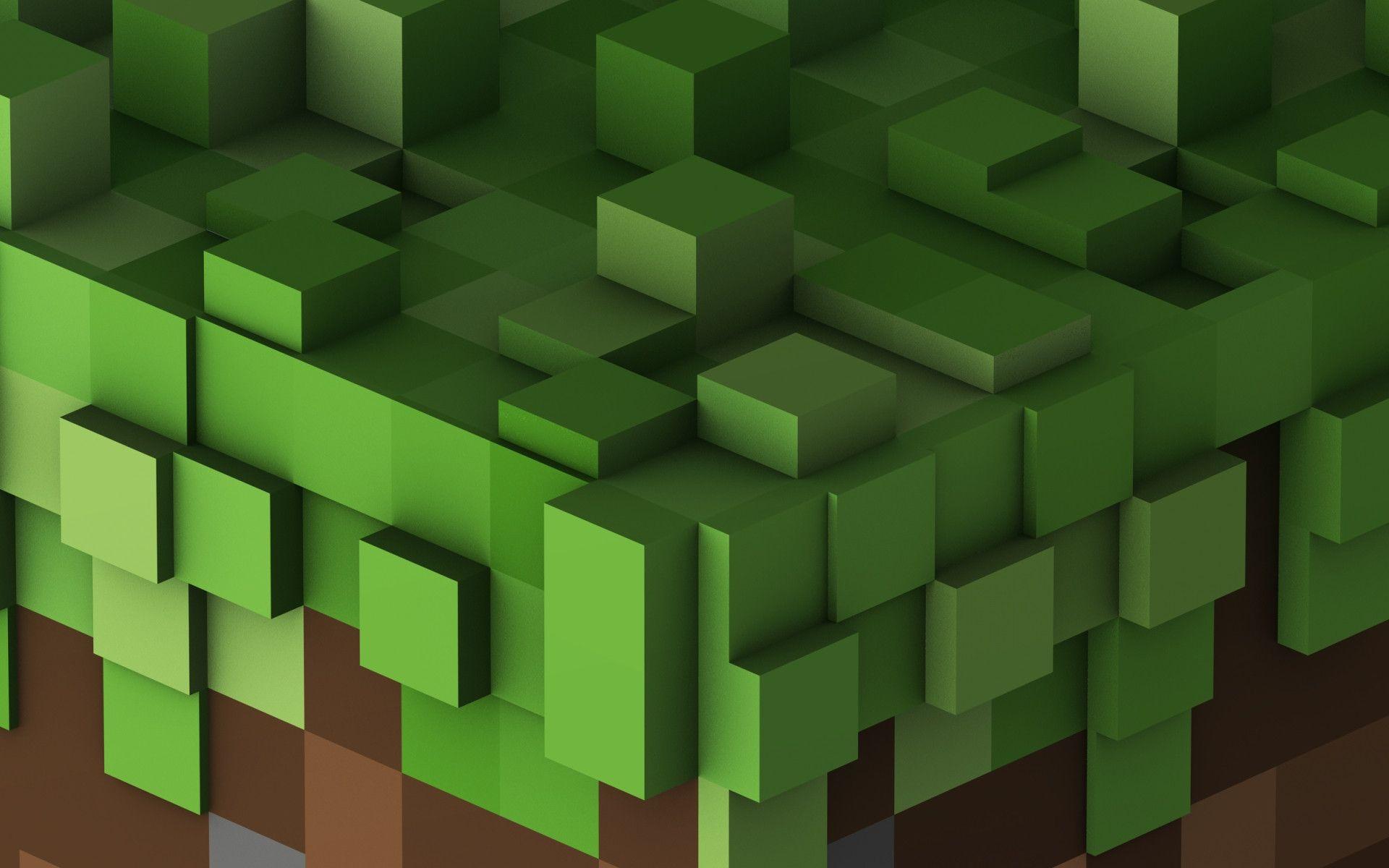 Blocco erba Minecraft 3D, 1920x1200 Full HD+, Laptop