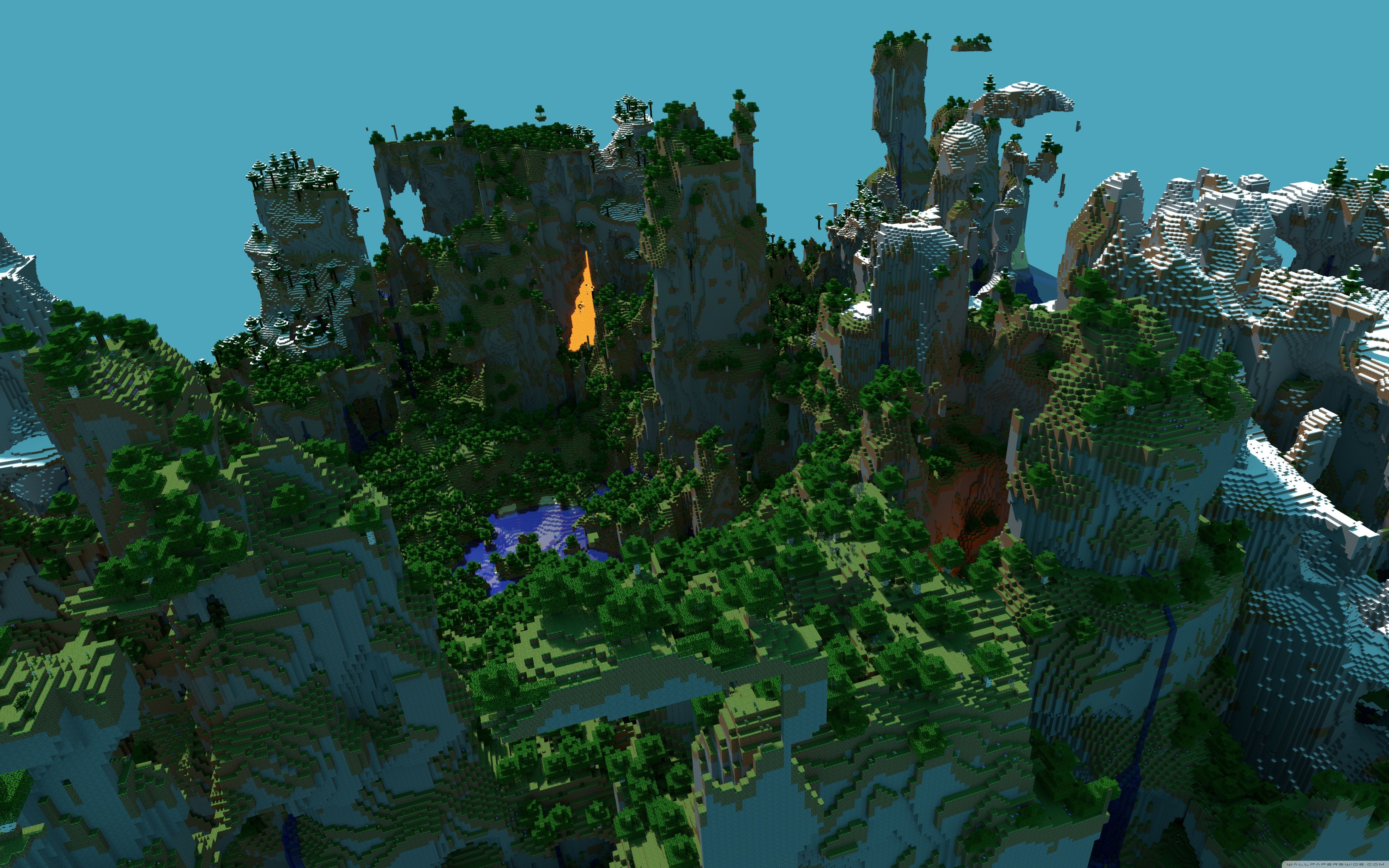 Minecraft montagne e vegetazione, 5120x3200 UHD, PC 4K