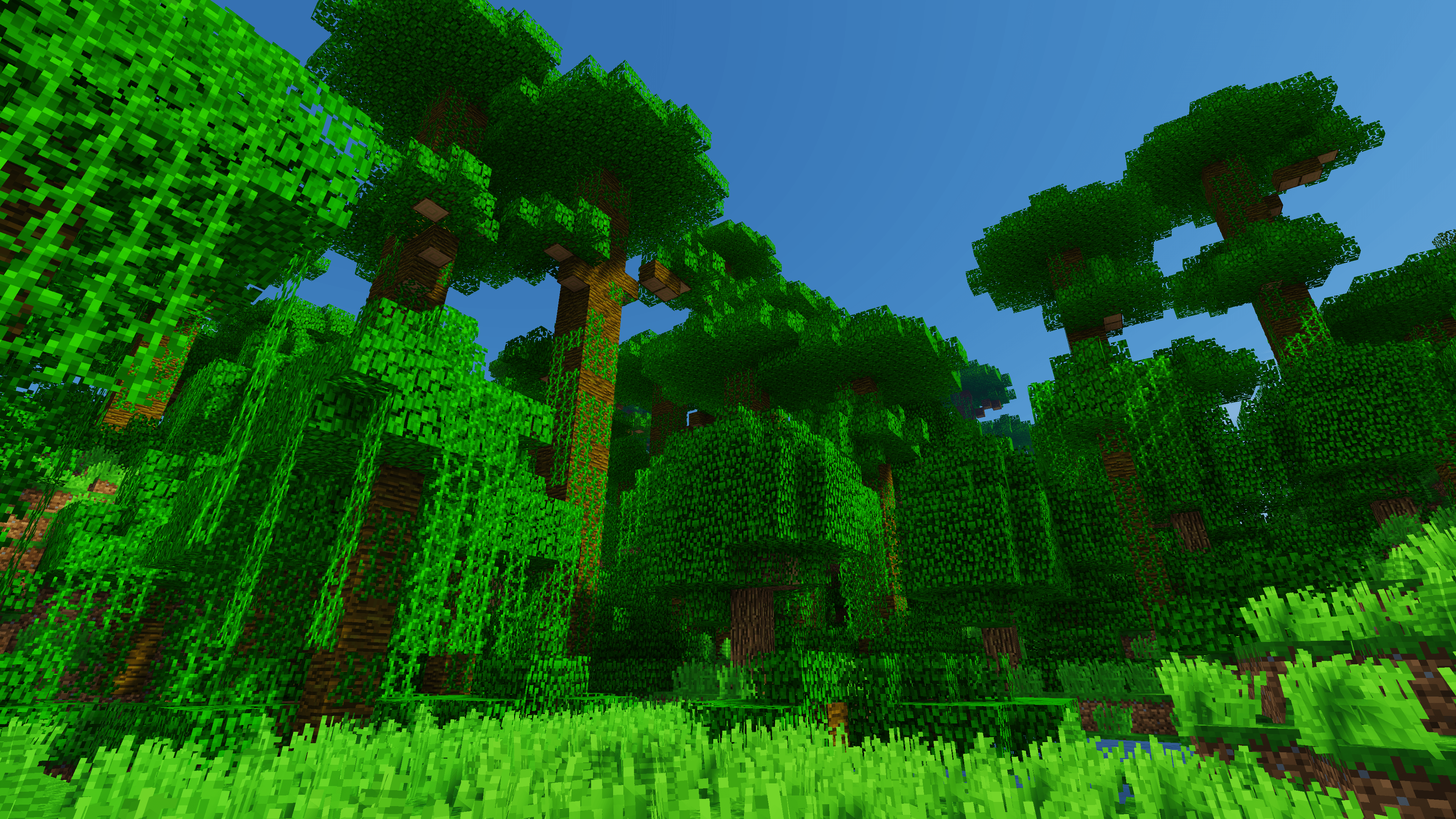 Foresta pixelata Minecraft verde, 3840x2160 4K, Monitor 4K