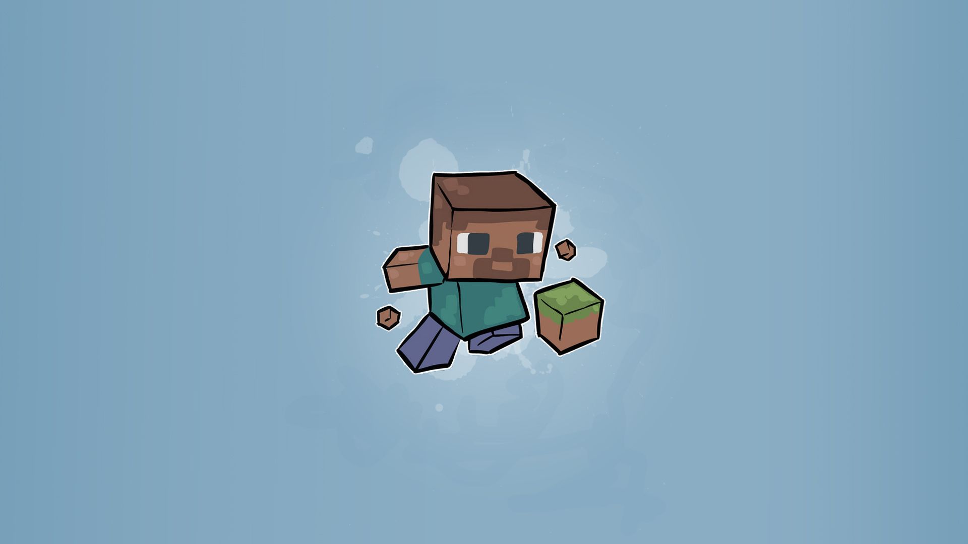 Steve Minecraft stile cartoon, 1920x1080 1080p, PC