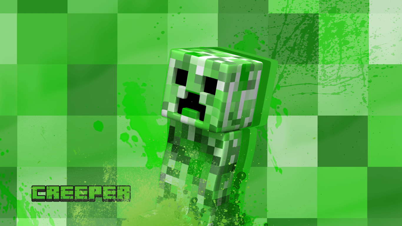 Creeper Minecraft sfondo giallo, 1920x1080 1080p, Desktop