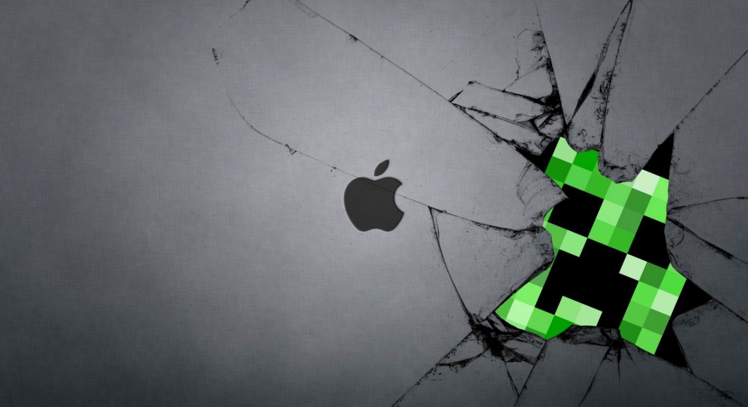 Creeper Minecraft vetro rotto, Mojang, 1920x1080 Full HD, Desktop