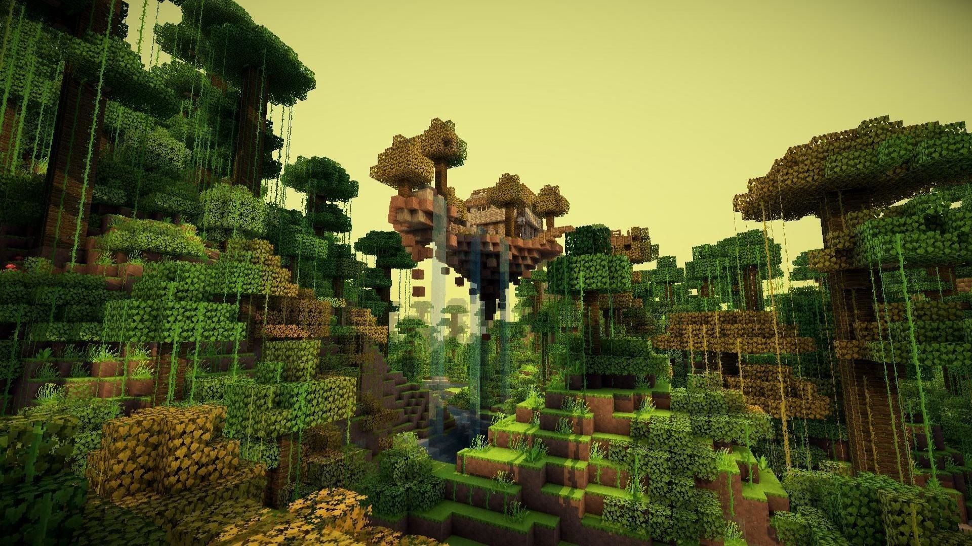 Villaggio Minecraft nella giungla, 1920x1080 1080p, PC