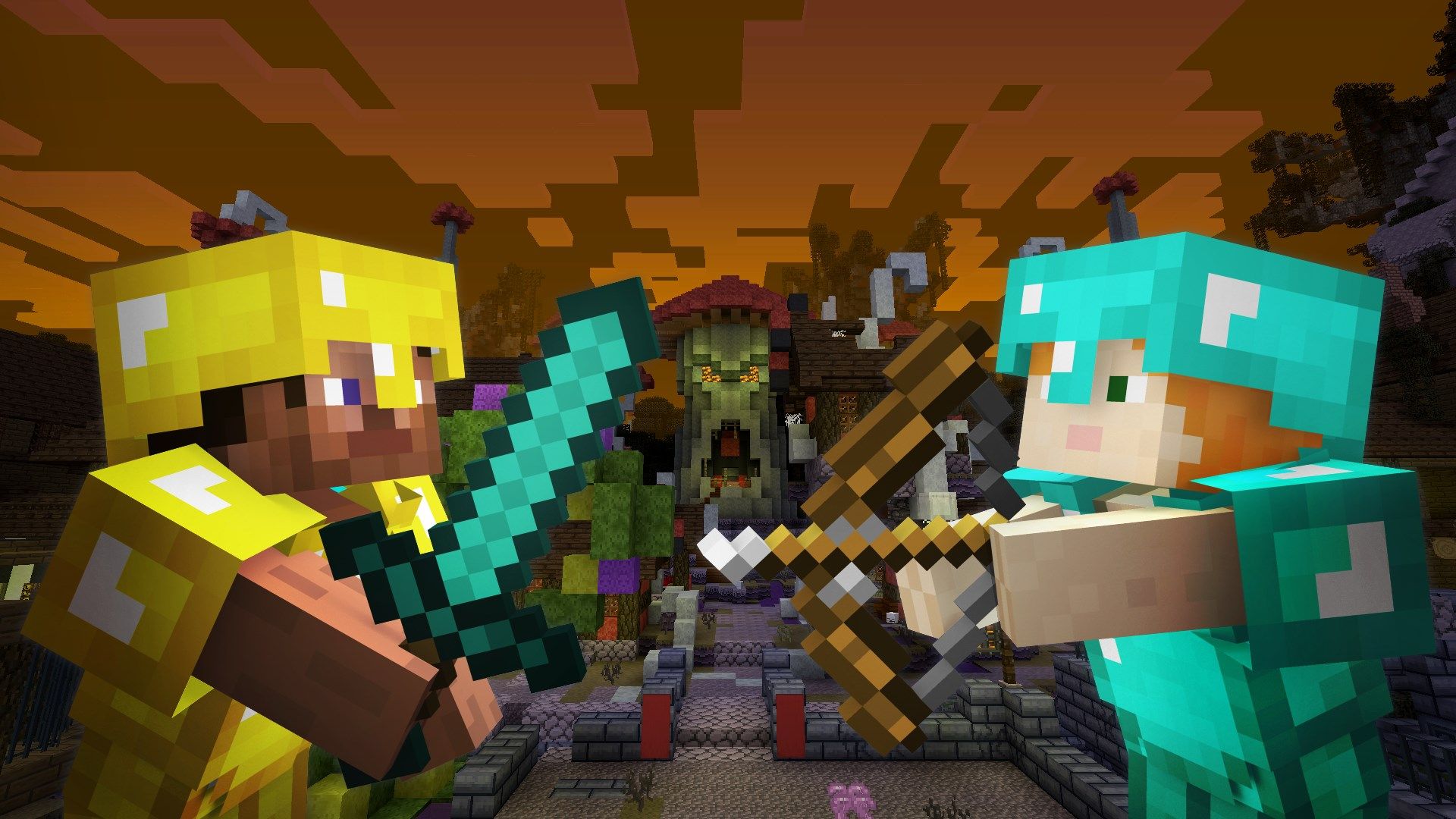 Minecraft prigione Halloween mineraria, 1920x1080 Full HD, PC