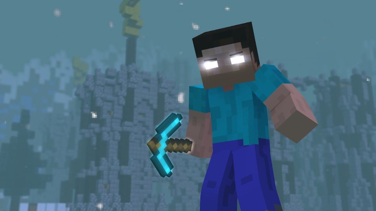 Herobrine Minecraft occhi bianchi, 1280x720 HD, Desktop
