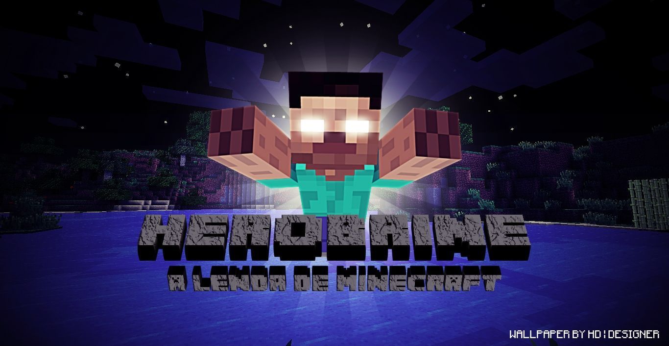 Herobrine Minecraft notte, 1366x706 HD, Desktop