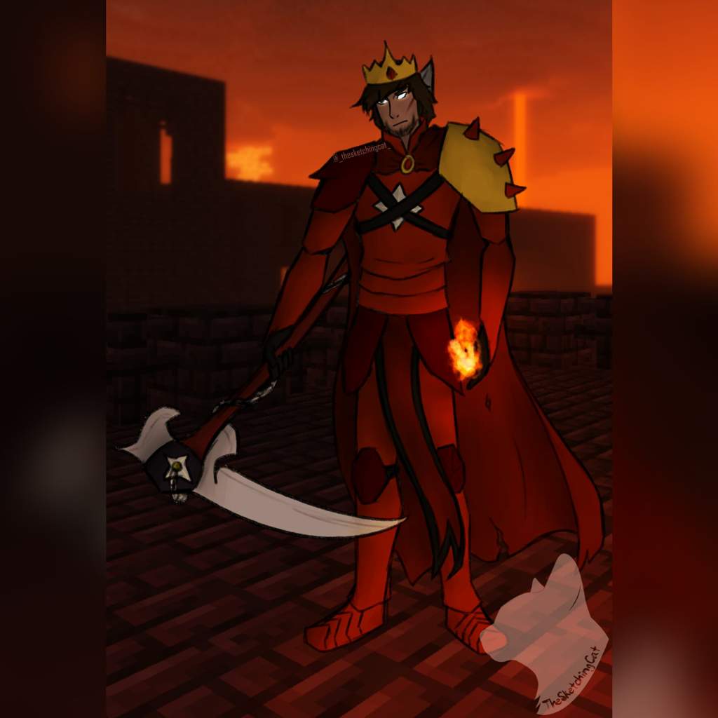 Personaggio con falce fiammeggiante, 1024x1024 HD, PC