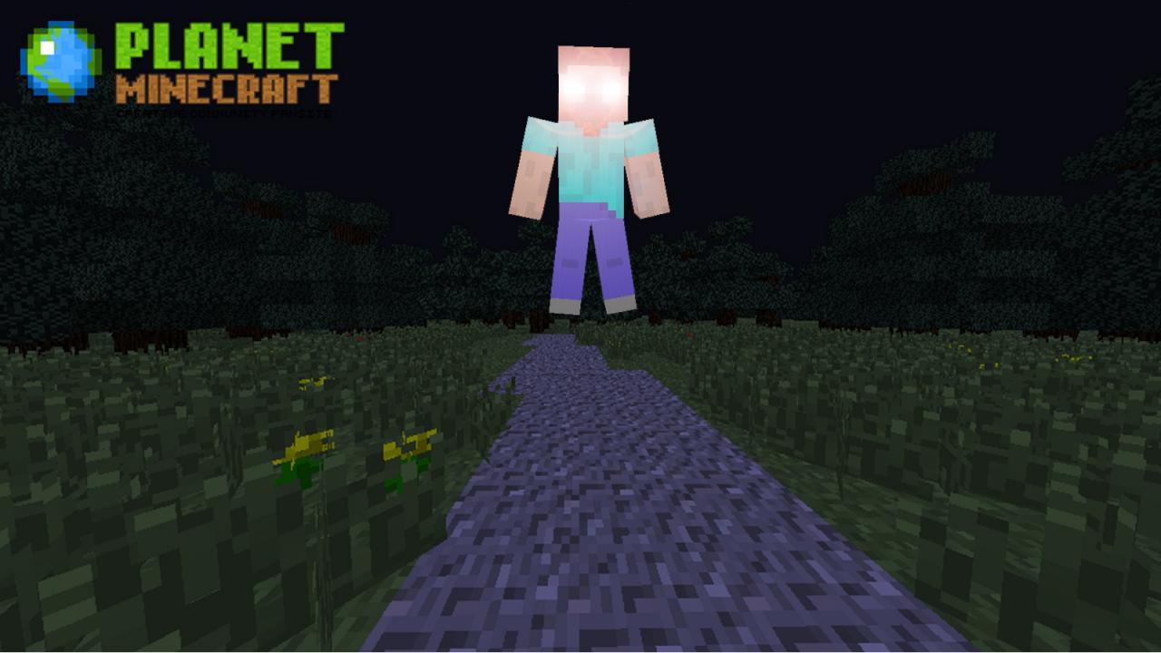 Herobrine Minecraft notte sentiero, 1280x720 HD, PC Desktop