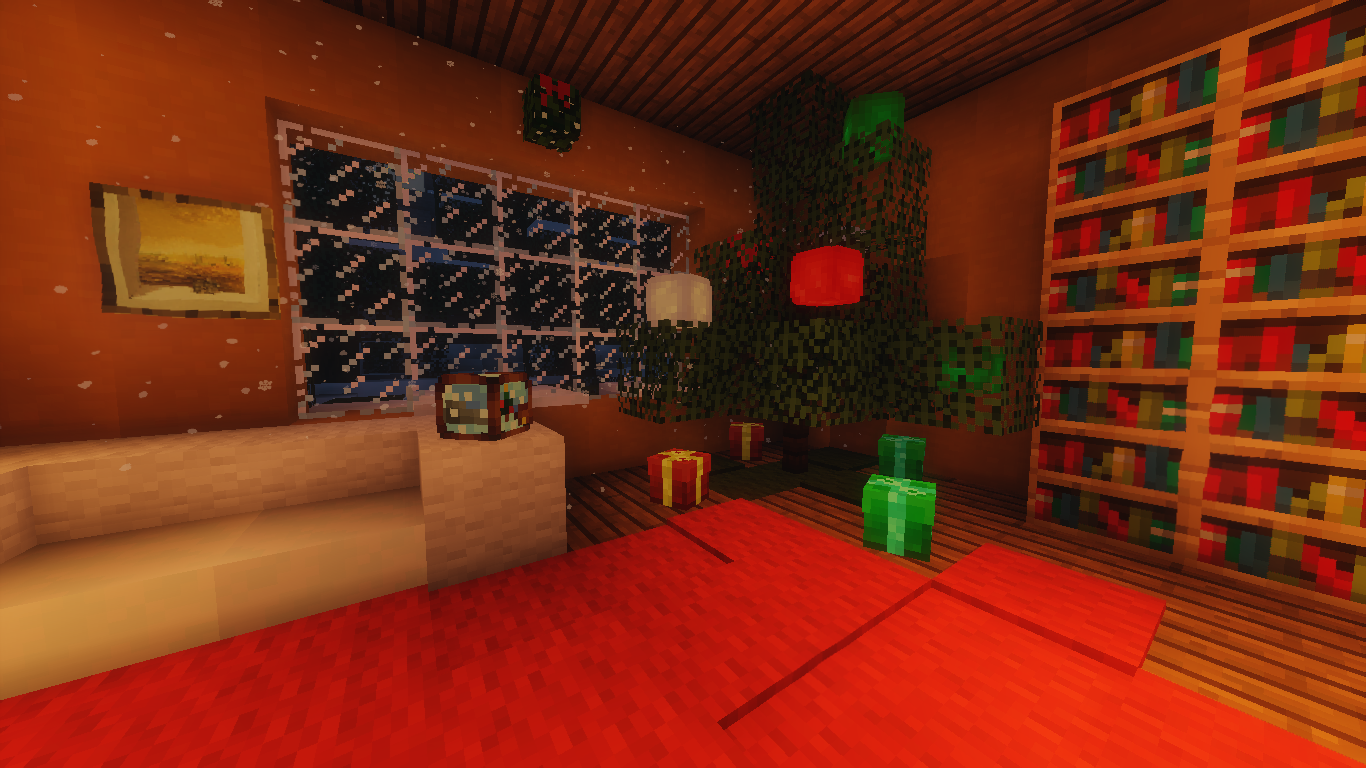 Minecraft Natale regali neve, 4096x2304 UHD, Monitor 4K
