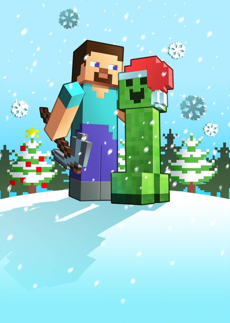 Minecraft pupazzo di neve natalizio, 1680x1050 HD Ready, Desktop