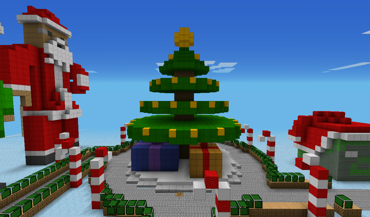 Villaggio Minecraft natalizio innevato, 1920x1080 Full HD, Laptop