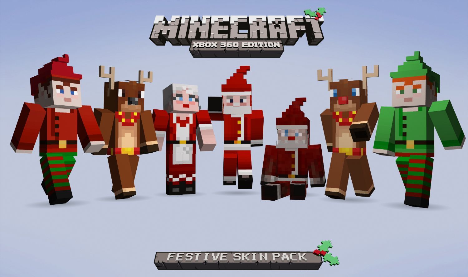 Stanza Minecraft natalizia con regali, 1366x768 HD, Desktop