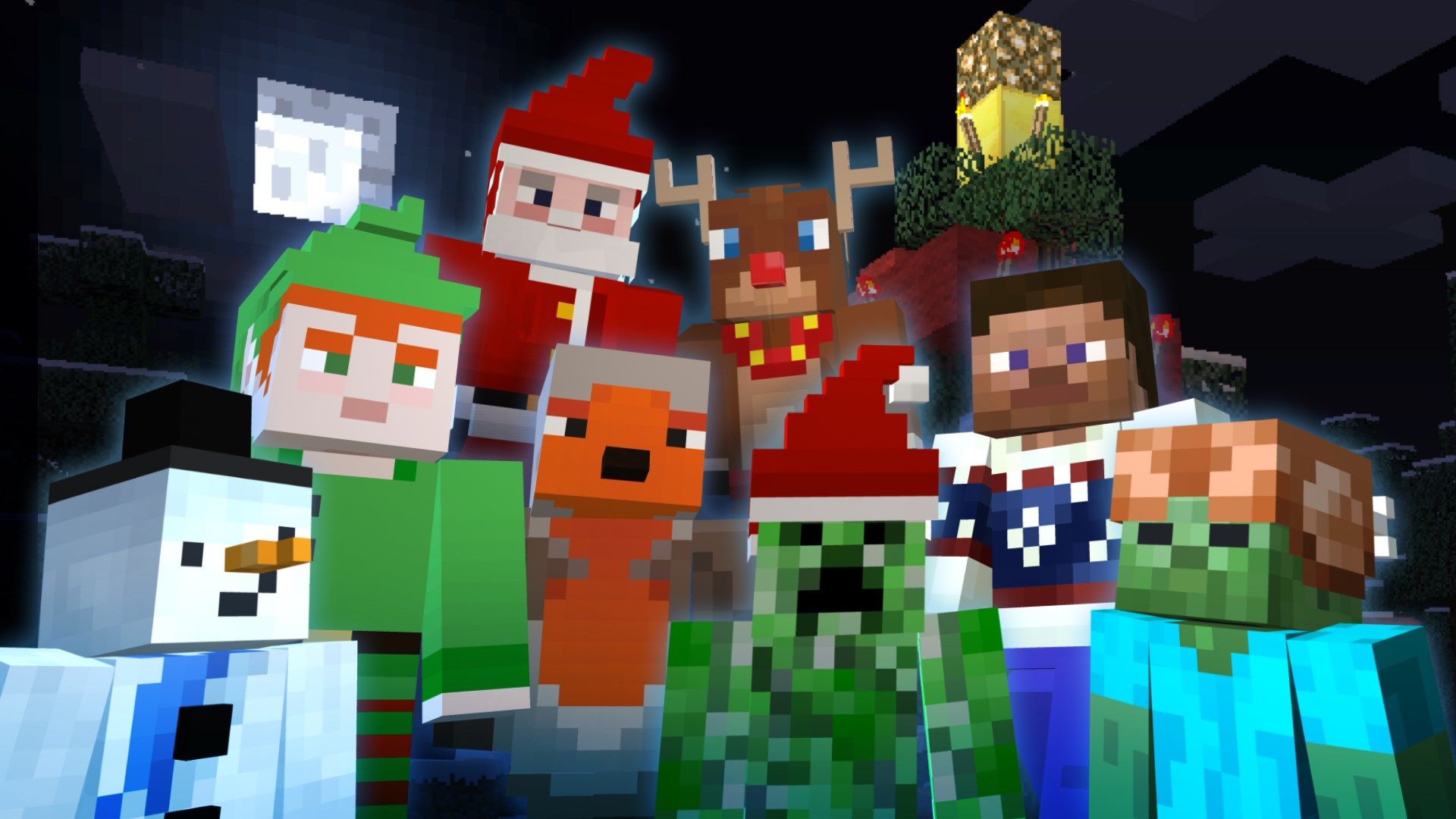 Personaggi Minecraft skin natalizie, 1920x1080 1080p, PC Desktop
