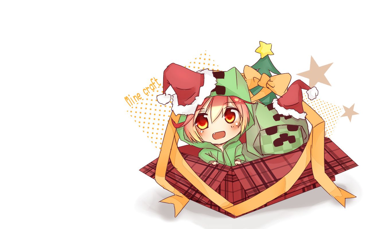 Chibi Creeper natalizio Minecraft, 1280x800 720p, Laptop