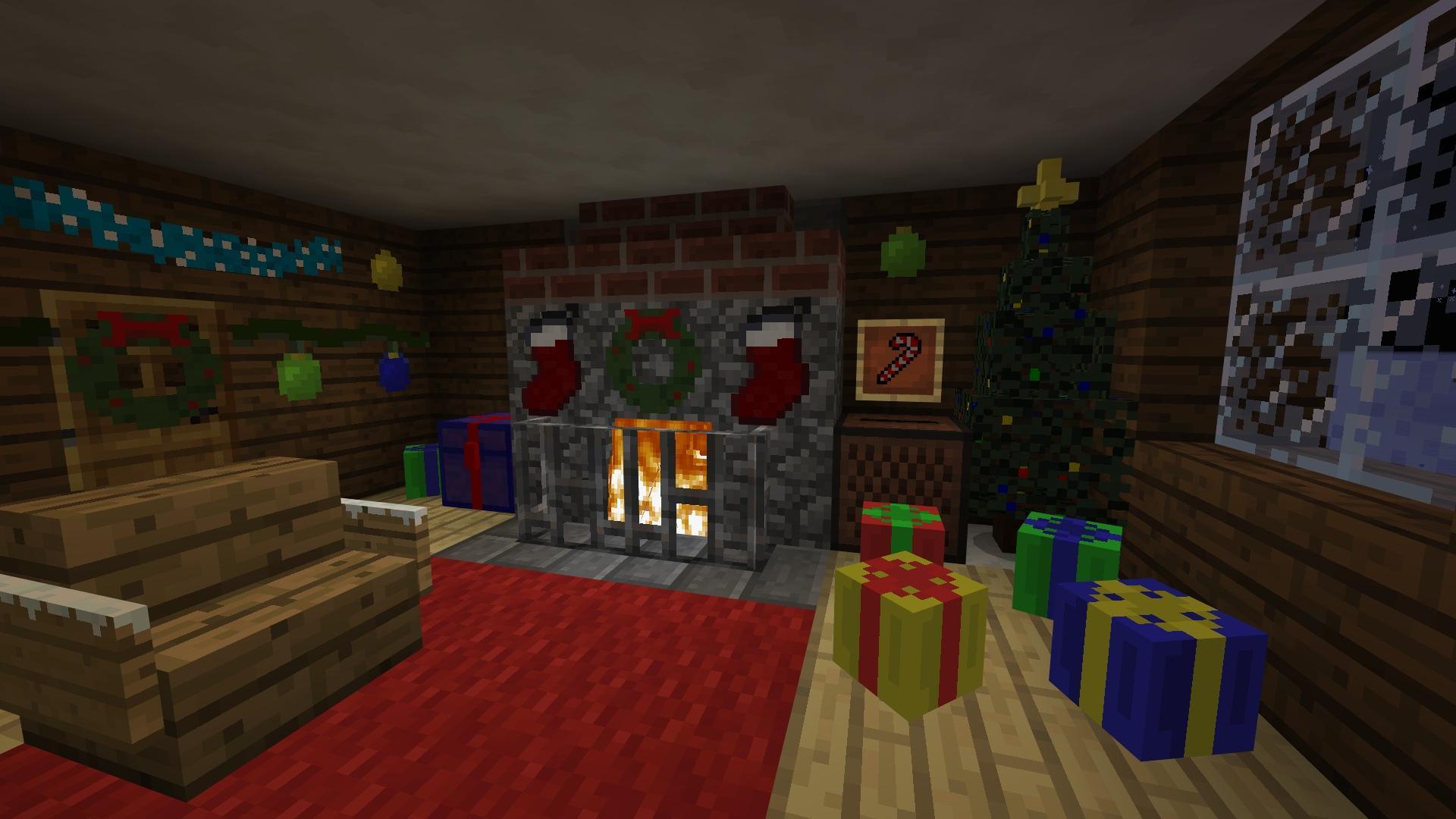 Minecraft camino natalizio regali, 1920x1080 Full HD, Desktop