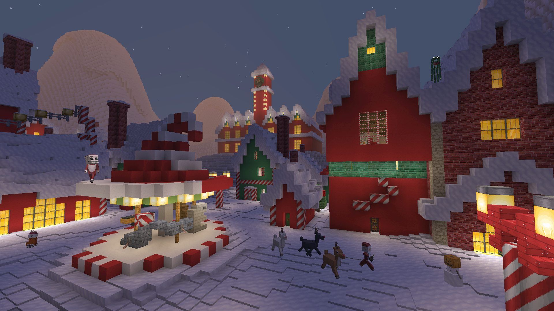 Minecraft Babbo Natale con regali, 1200x1600 Verticale, Mobile