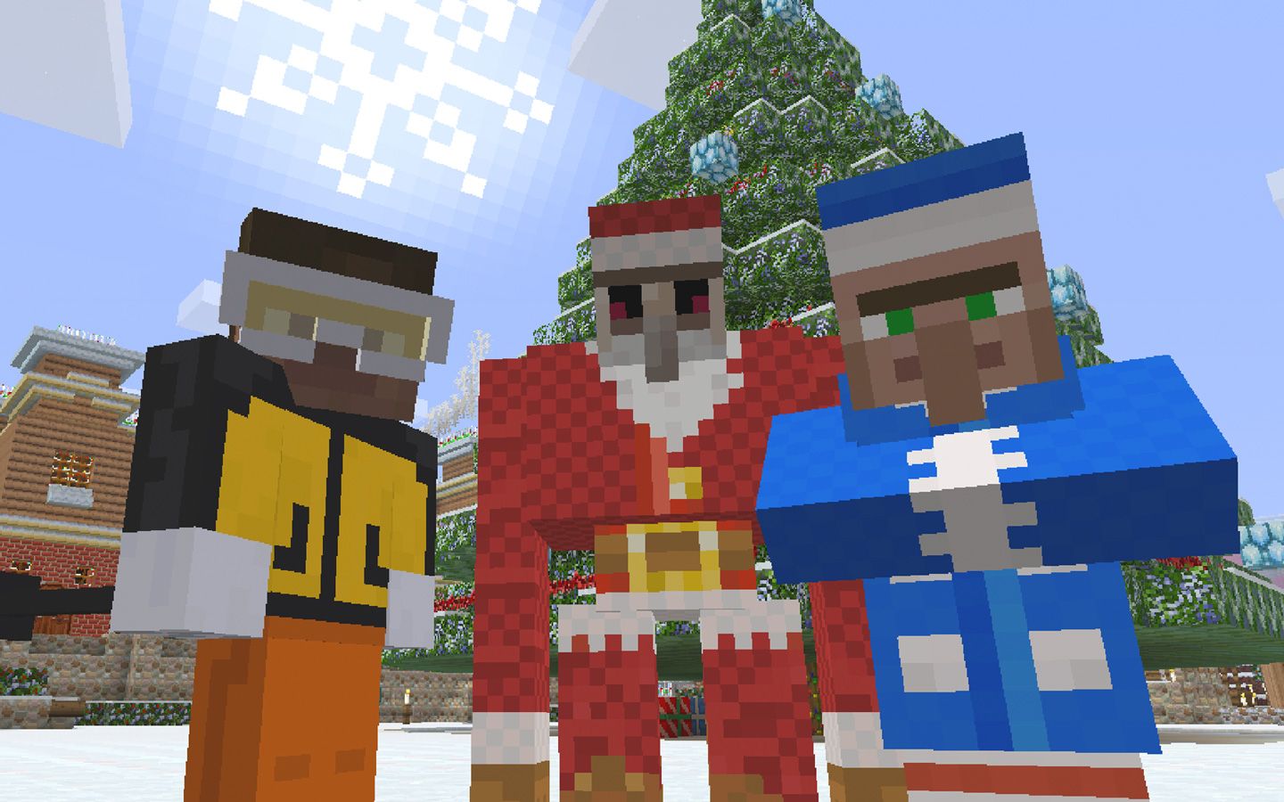 Zombie Minecraft vestito Babbo Natale, 1920x1080 Full HD, Desktop
