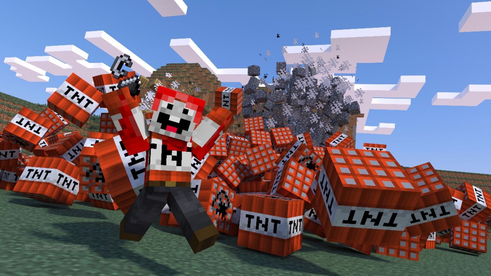Steve combatte scheletro Minecraft, 2560x1440 QHD, Laptop