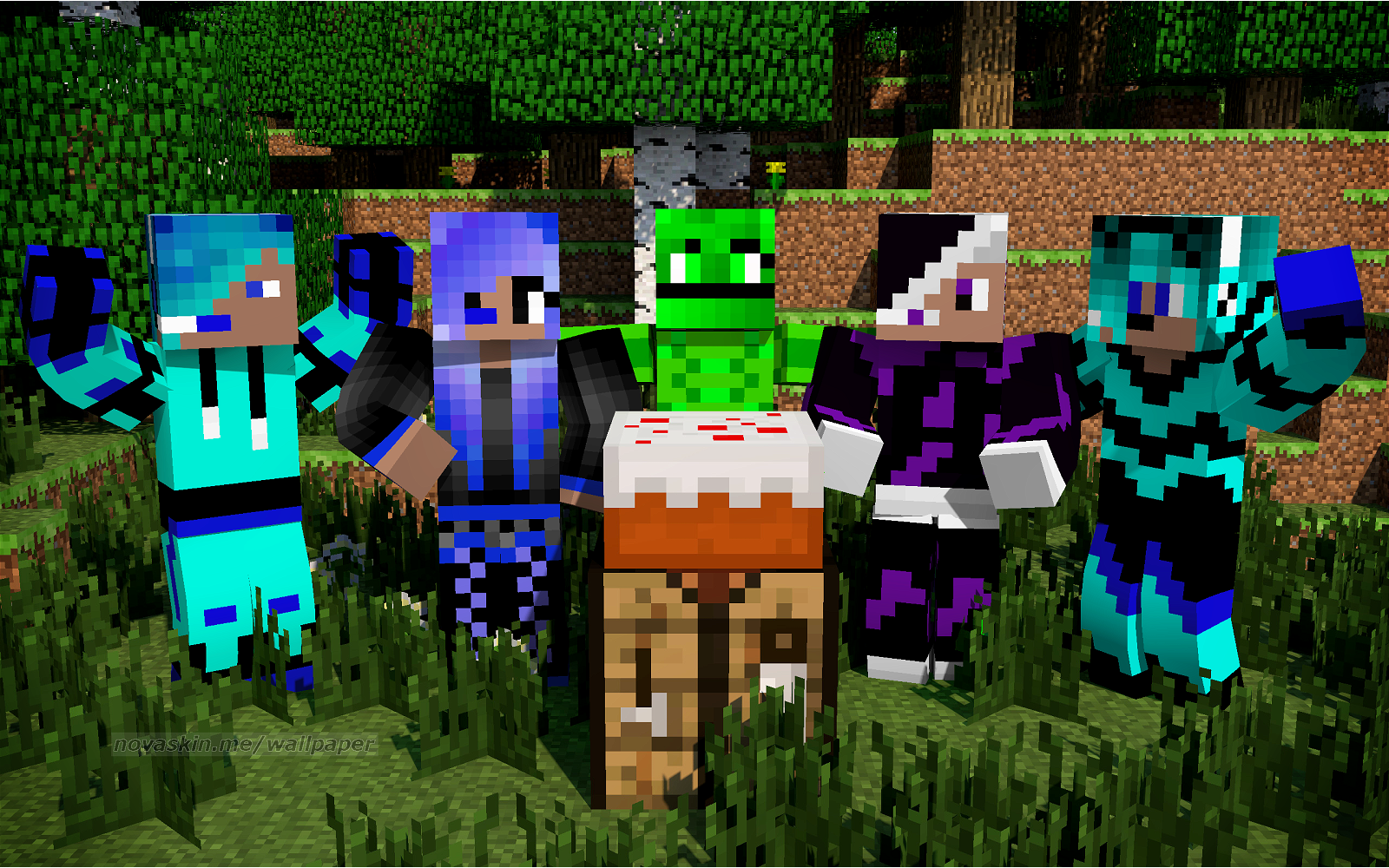 Personaggi Minecraft villaggio, 1280x720 HD, Desktop