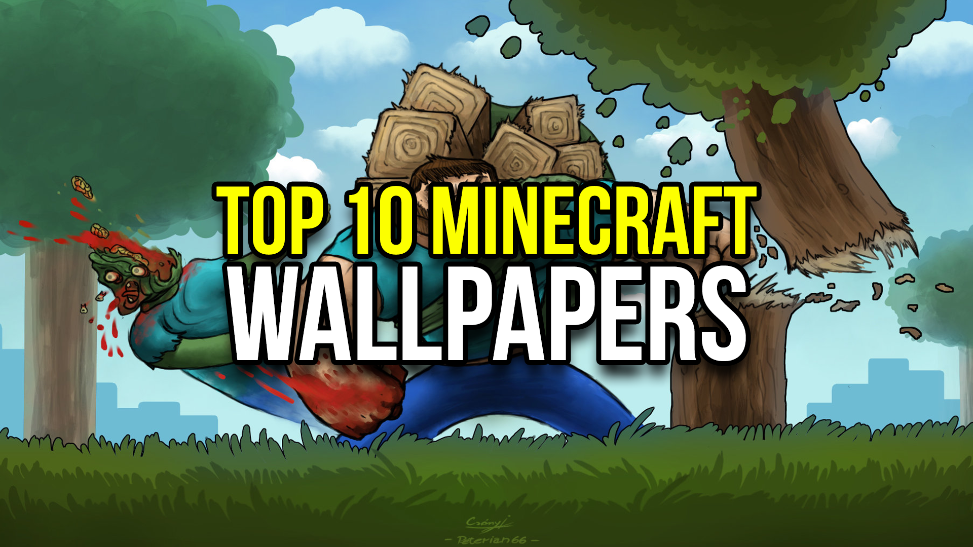Strada Minecraft con motion blur, 1280x720 HD, Desktop