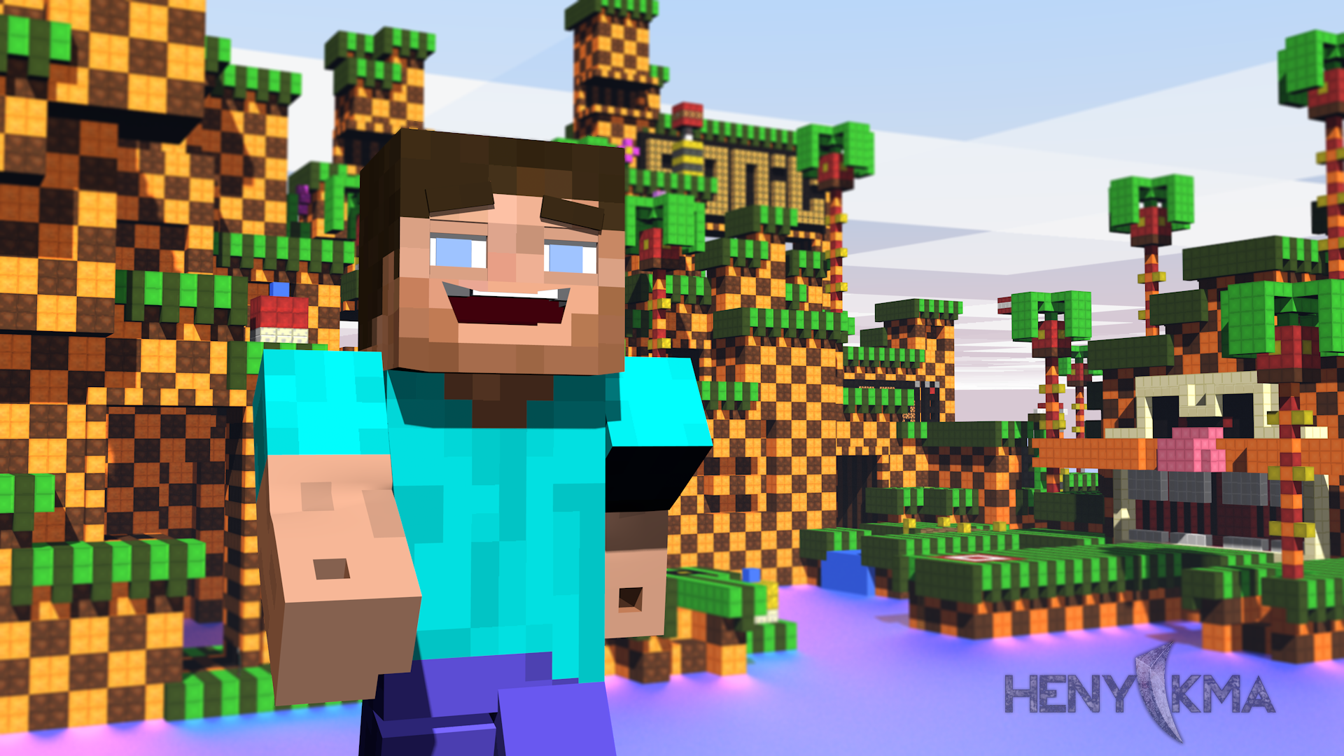 Steve Minecraft e Finn Adventure Time, 1920x1080 Full HD, PC