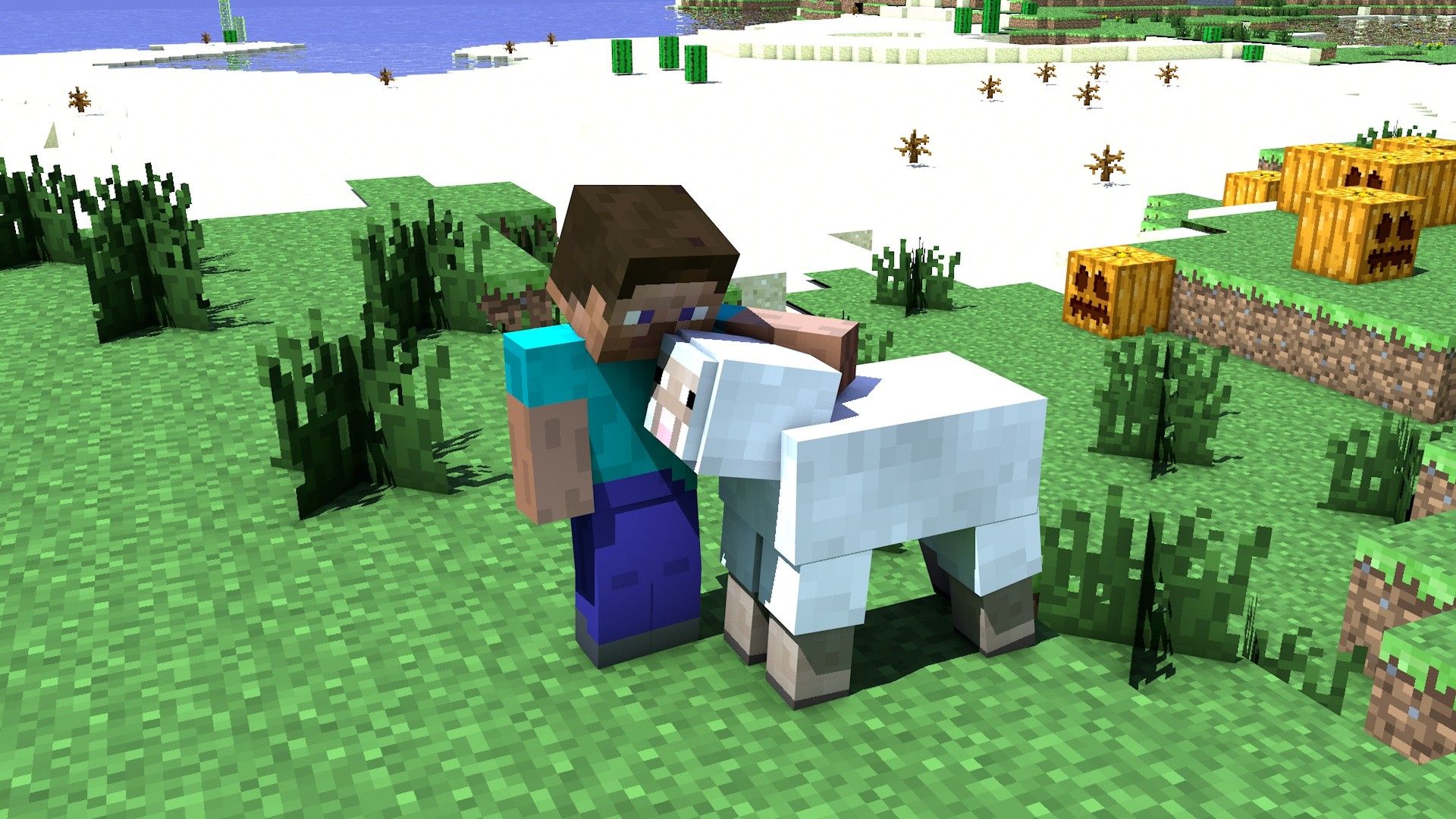Steve su cavallo Minecraft, 1920x1080 Full HD, PC