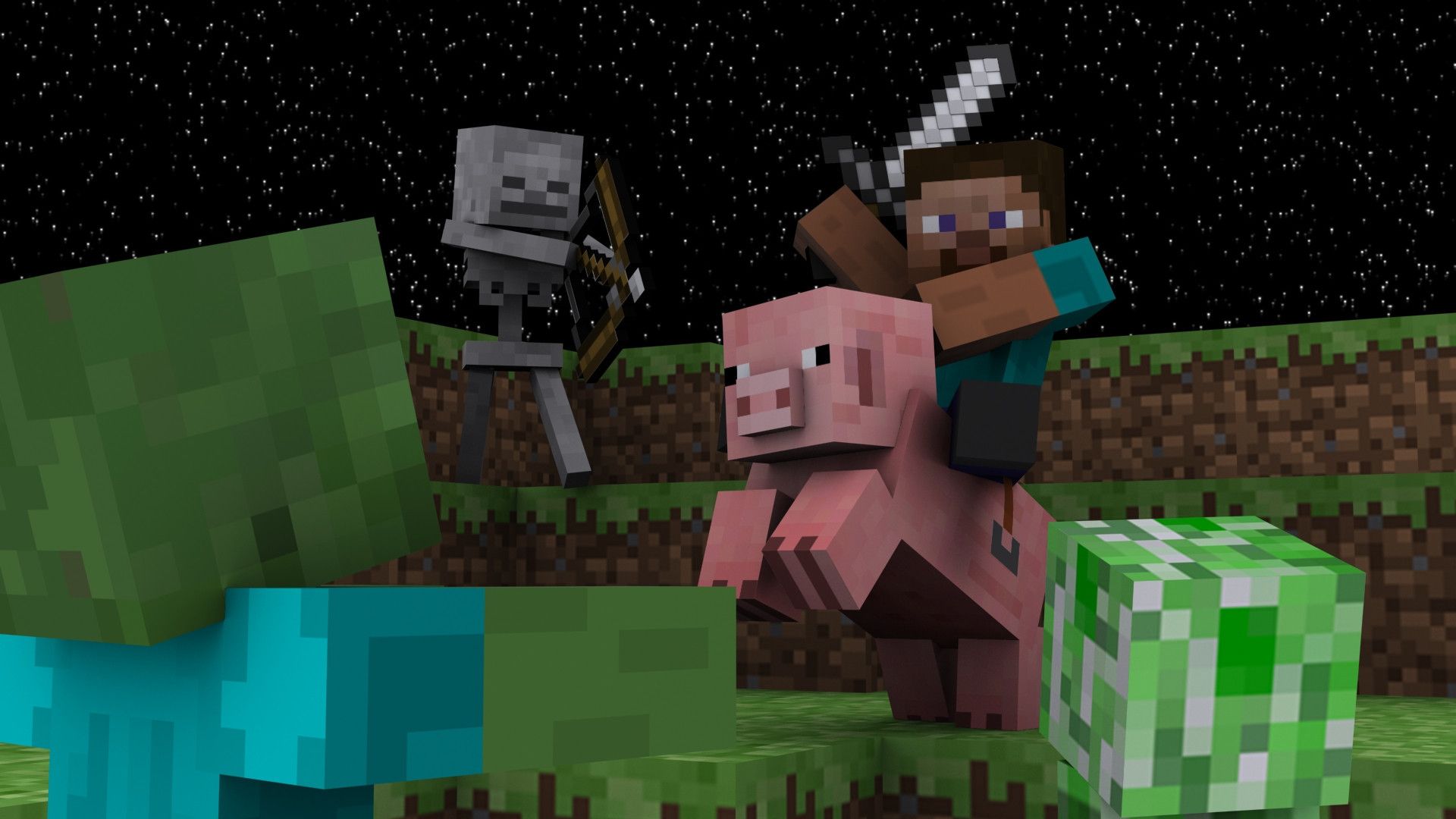 Steve Minecraft con piccone, 1920x1080 1080p, Desktop