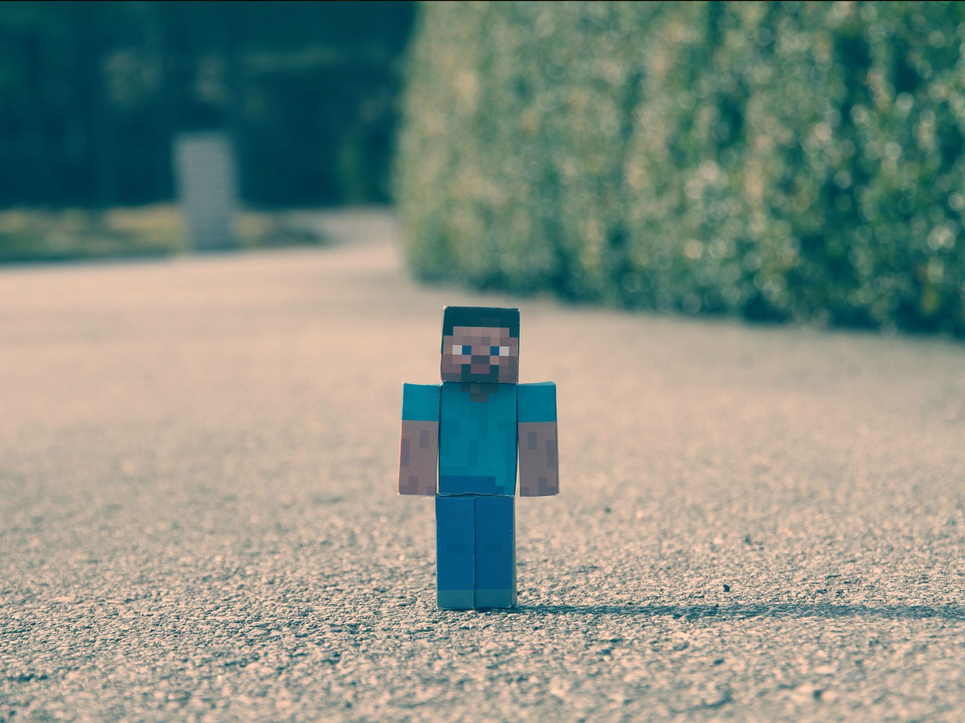 Steve Minecraft su strada, 1920x1440 Full HD+, Desktop