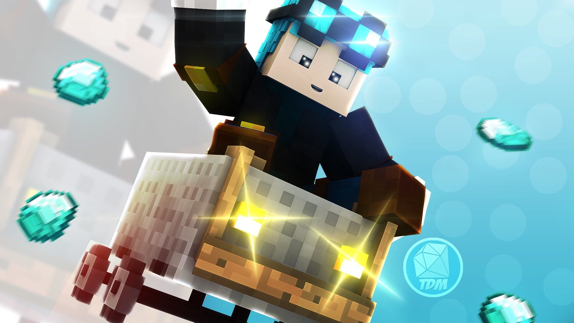 Steve Minecraft con diamanti, 1920x1080 1080p, PC