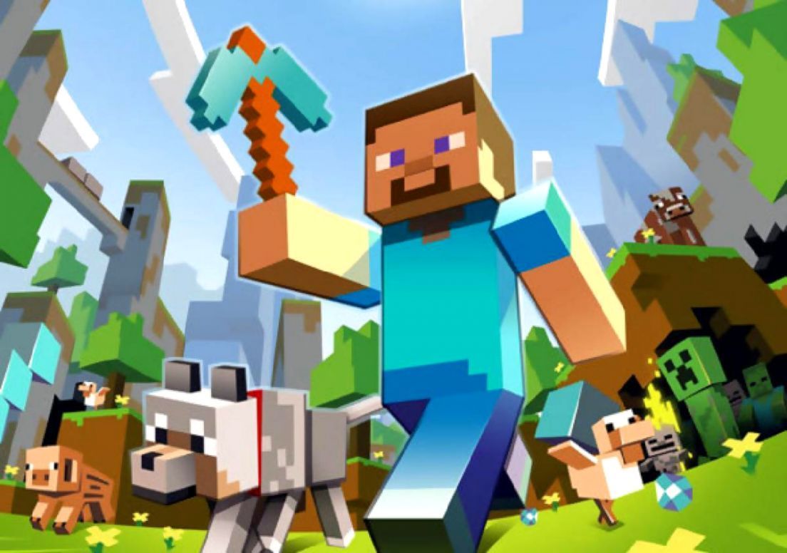 Steve Minecraft con piccone diamante, Mojang, 1104x776 HD, PC