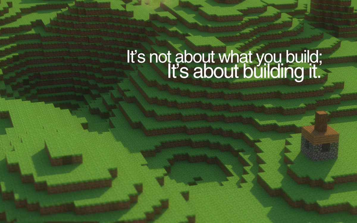 Paesaggio verde Minecraft con testo, 1200x750 HD, Desktop
